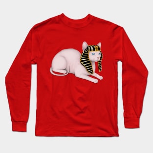 Sphynx Cat (Red Background) Long Sleeve T-Shirt